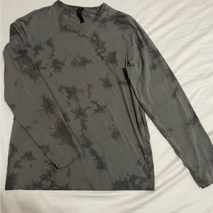 Black/grey tie dye LULULEMON long sleeve